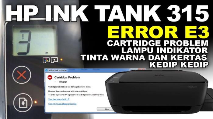 Printer tanda seru