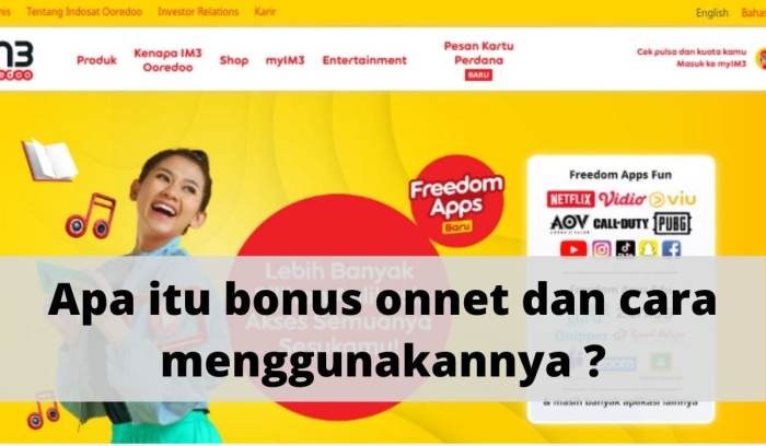 Pulsa onnet indosat cek sms