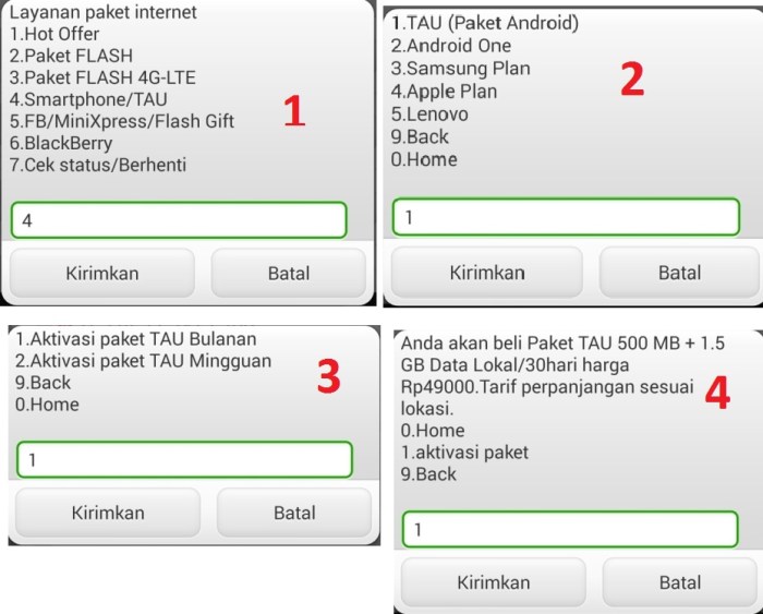 Cara paket tau