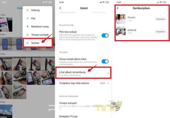 Cara membuka tempat sampah di xiaomi