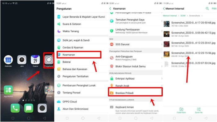 Cara membuka aplikasi tersembunyi di hp oppo