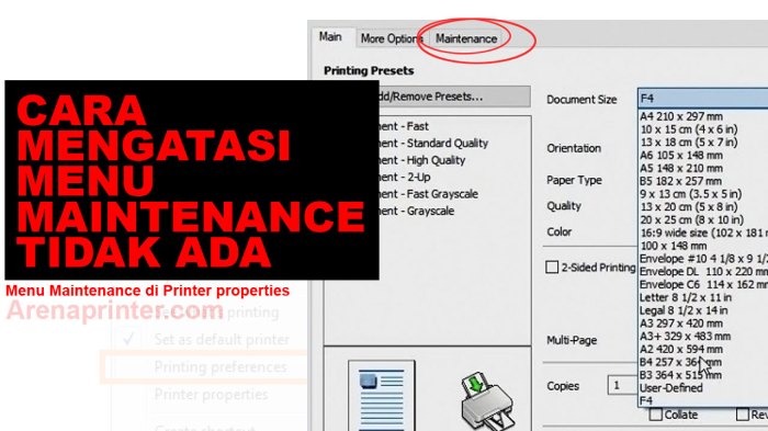 Printer preference tidak muncul