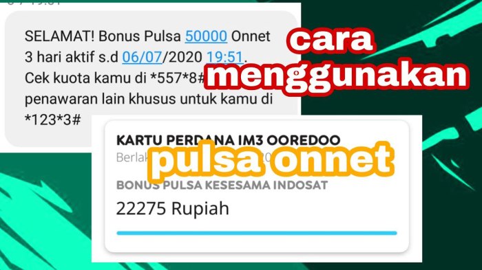 Cara menggunakan pulsa onnet tri