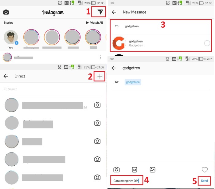 Kenapa gagal mengirim pesan di instagram