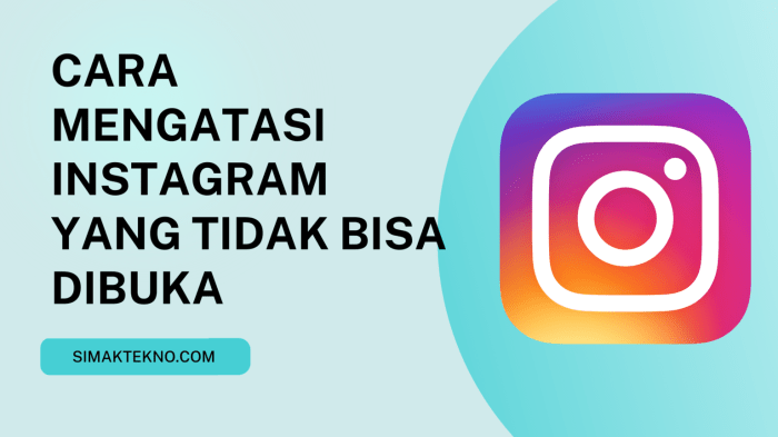 Instagram tidak bisa dibuka karena kesalahan jaringan