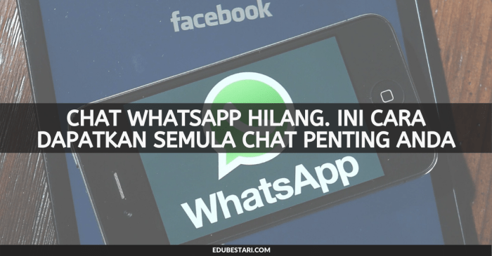 Kenapa chat whatsapp hilang semua