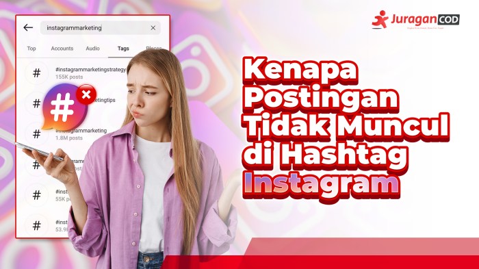 Hashtag tidak muncul di instagram