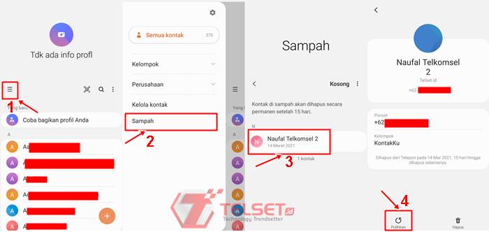 Cara mengembalikan kontak yang terhapus di hp oppo