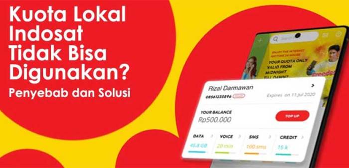 Kenapa kuota bantuan indosat tidak bisa digunakan