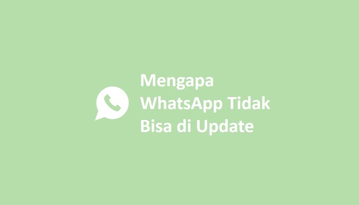 Whatsapp tidak bisa di update