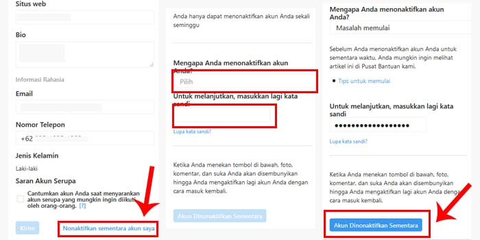 Kenapa akun ig tidak bisa dinonaktifkan