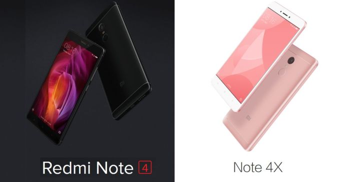 Perbedaan xiaomi redmi note 4 dan note 4x