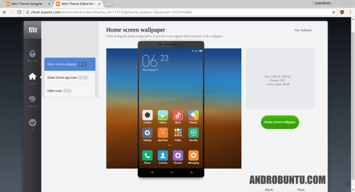 Miui membuat androbuntu aplikasi