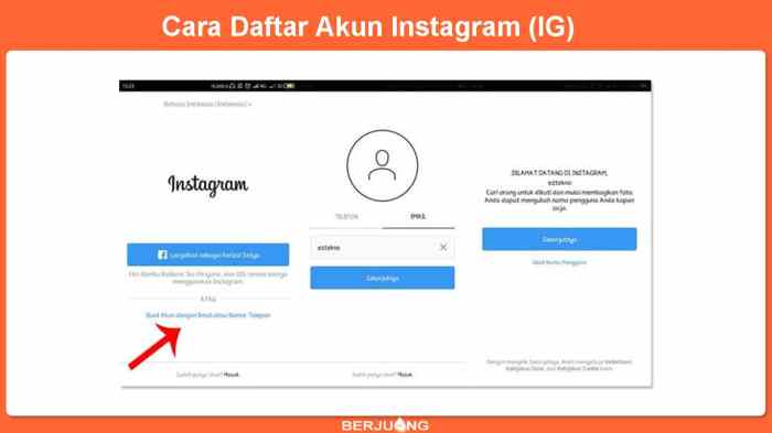 Cara menambah akun instagram