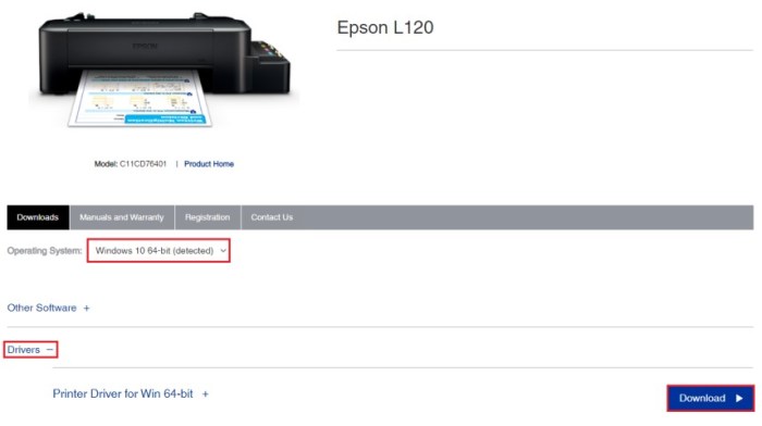 Instal printer epson l120