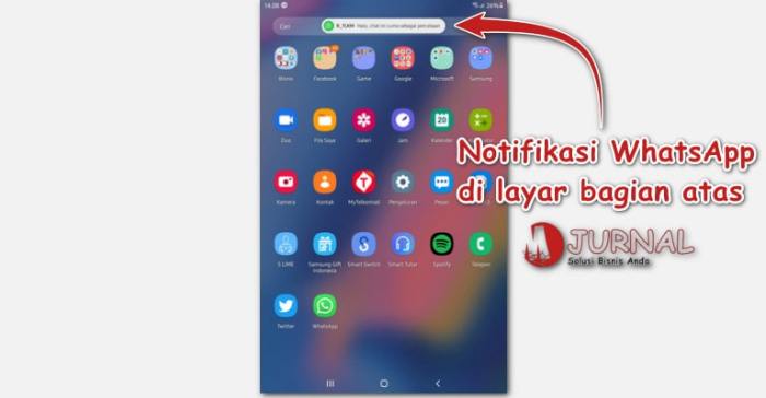 Icon wa tidak muncul di layar