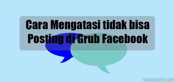 Tidak bisa posting di grup fb