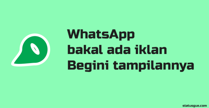 Kenapa whatsapp ada iklan