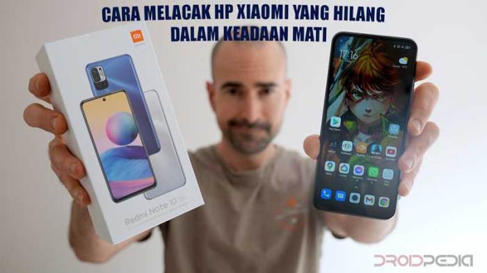 Melacak hp xiaomi yang hilang dalam keadaan mati