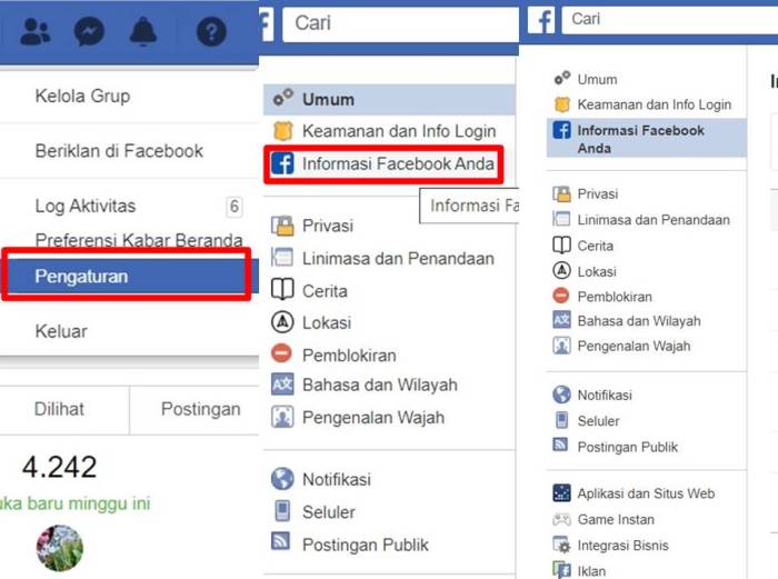 Cara mengembalikan komentar facebook yang dihapus