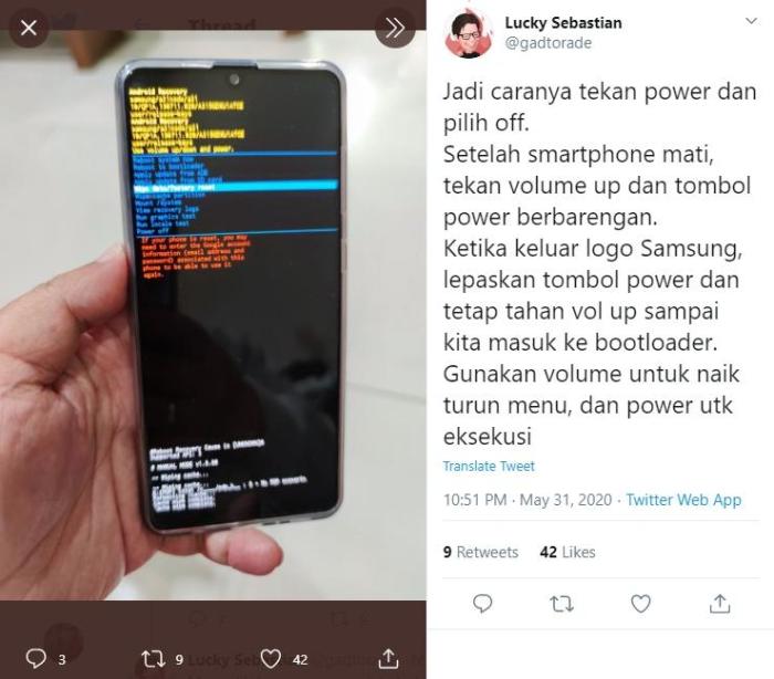 Cara mengatasi samsung e5 hang