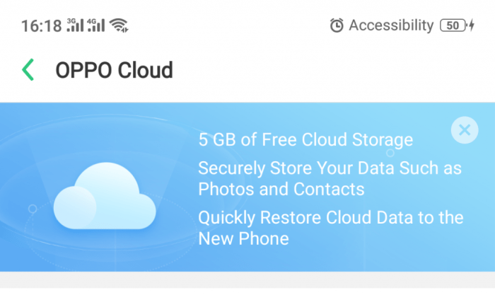 Oppo cloud