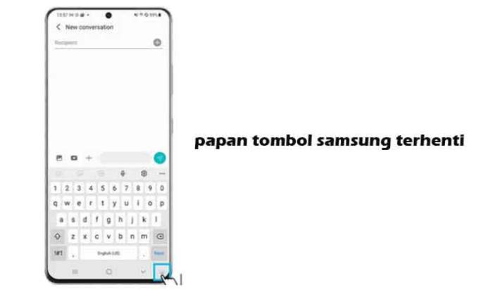 Papan tombol samsung terhenti