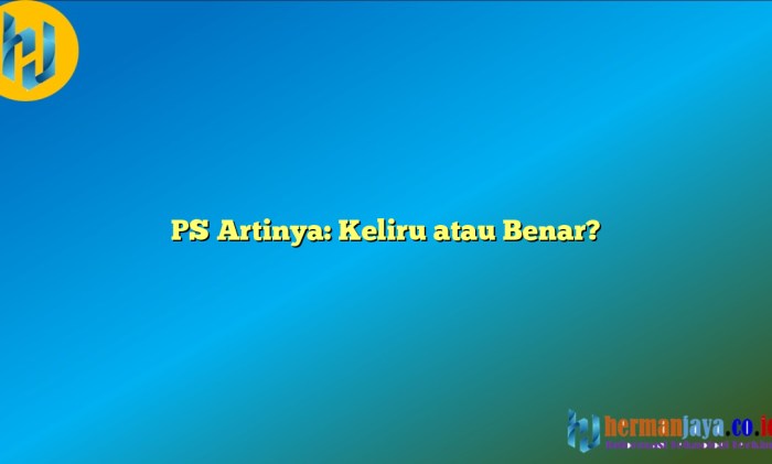 Ps artinya