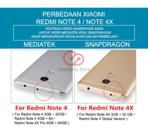 Perbedaan redmi note 4 dan 4x