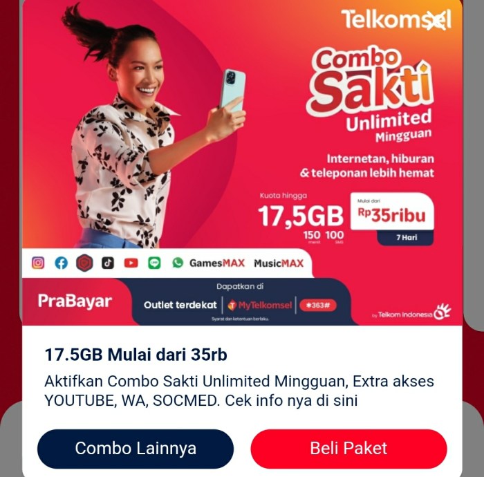 Aplikasi telkomsel tidak kompatibel