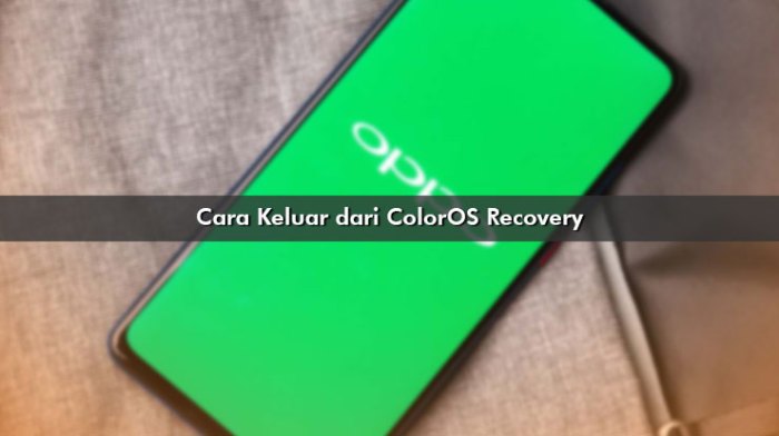 Cara keluar dari recovery mode oppo