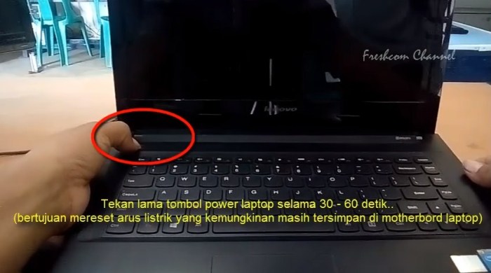 Lampu indikator laptop tidak menyala