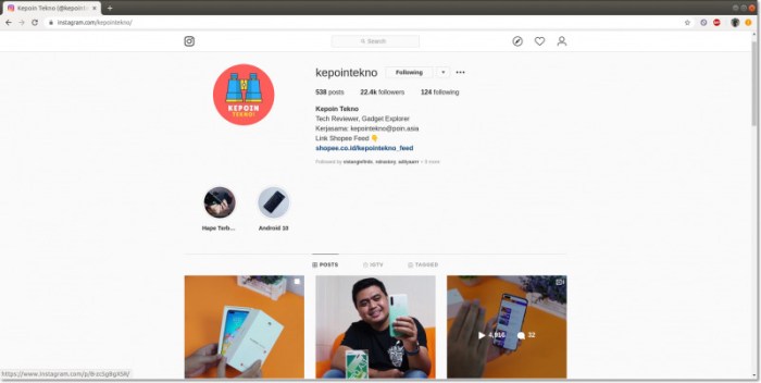 Ig nama pengguna mengganti buka pojok tampilan menekan bawah kemudian