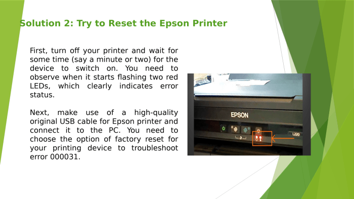 Error printer epson l220