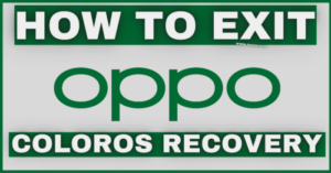 Coloros recovery oppo