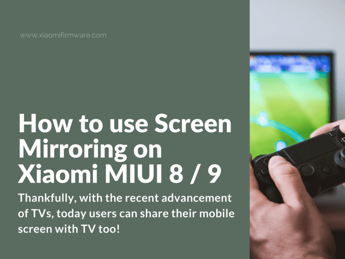 Screen mirroring xiaomi