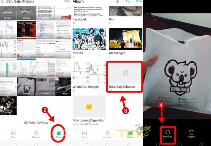 Cara mengembalikan foto yang terhapus permanen di hp oppo