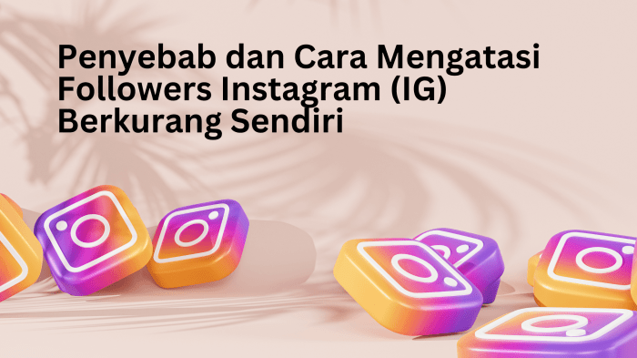 Kenapa followers instagram berkurang sendiri