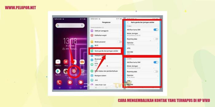 Cara mengembalikan kontak yang terhapus di hp vivo