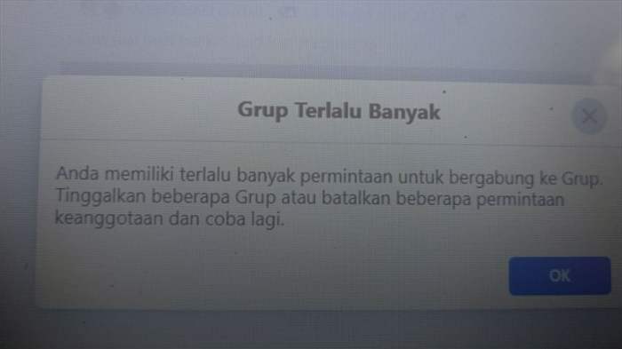 Kenapa tidak bisa posting di grup facebook