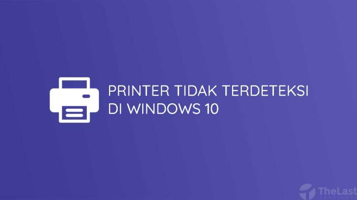 Printer tidak terdeteksi