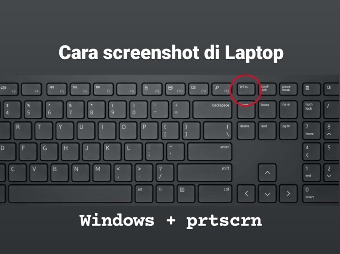 Cara screenshot di laptop dell