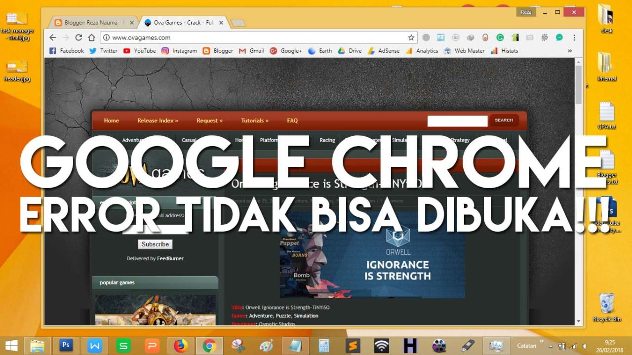 Chrome tidak bisa dibuka