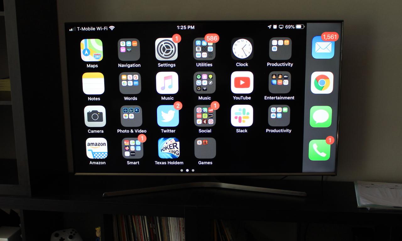 Screen mirroring iphone to tv