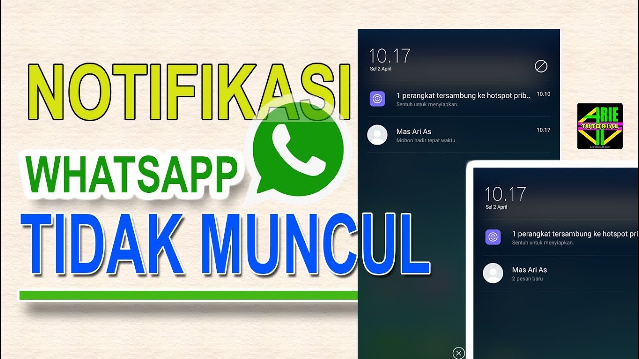 Kenapa chat whatsapp tidak ada notifikasi