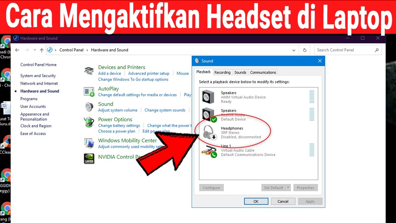 Cara memperbaiki suara headset di laptop