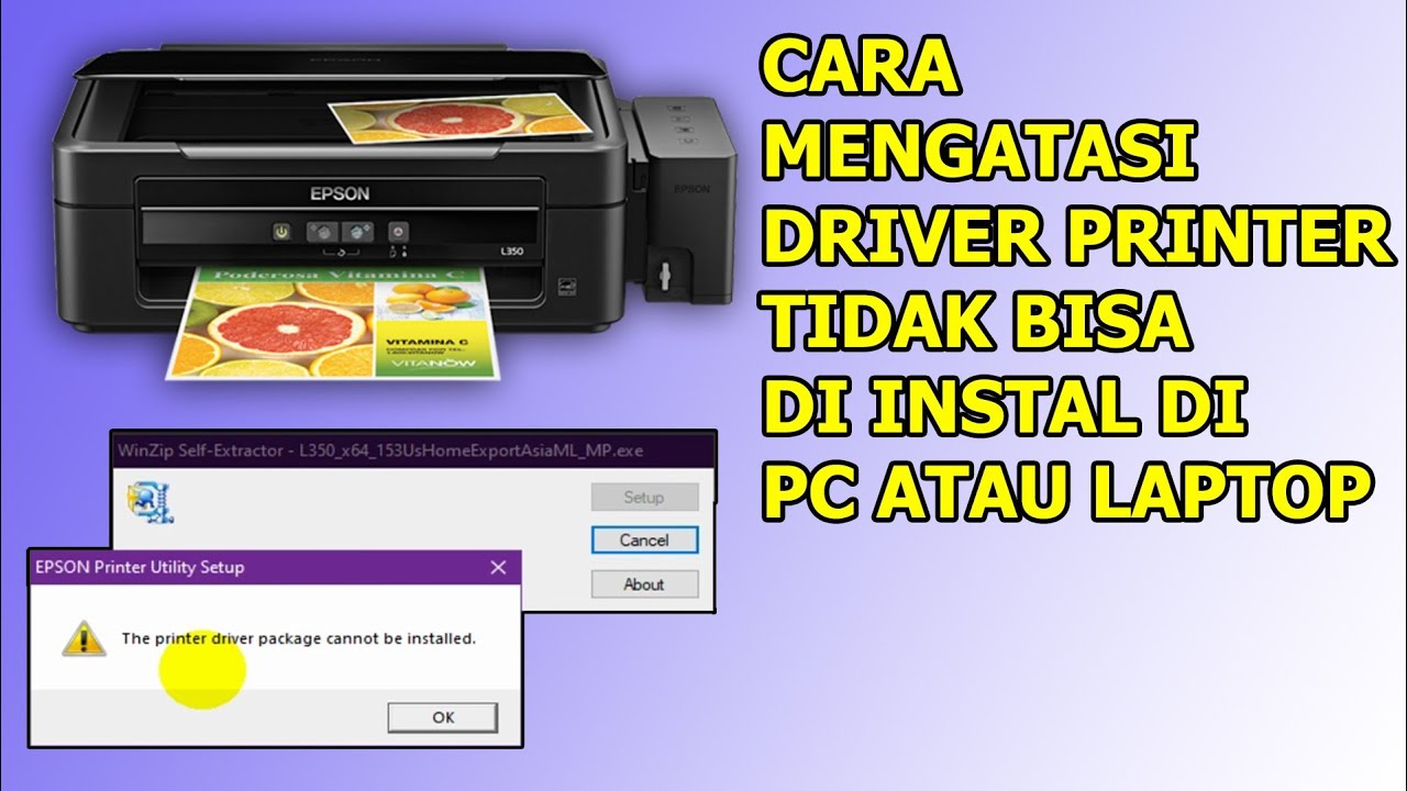 Tidak bisa instal printer di windows 7