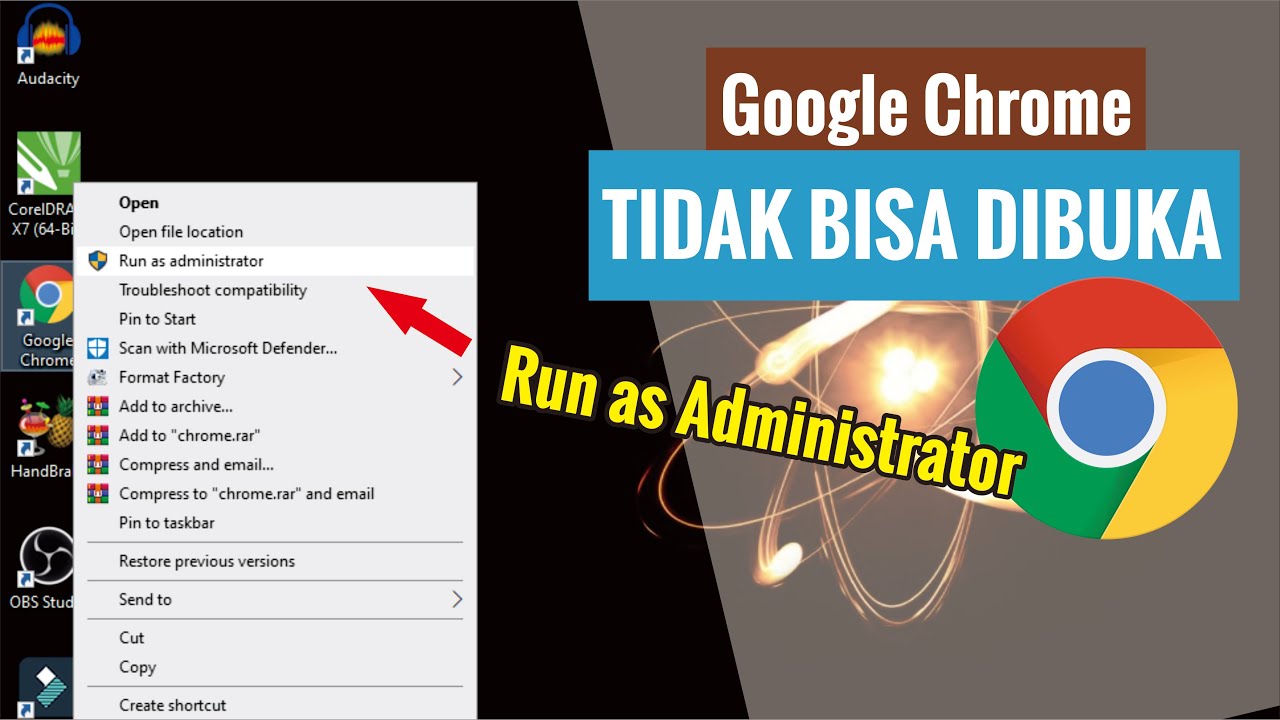 Chrome tidak bisa dibuka