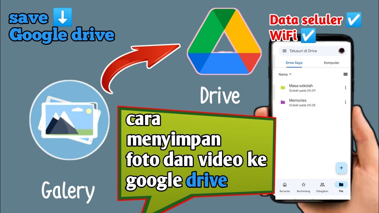 Cara simpan foto di google drive iphone