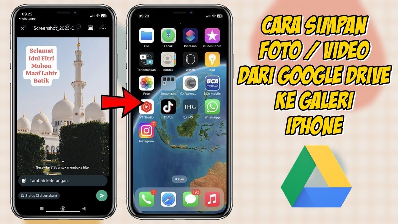 Cara simpan foto di google drive iphone